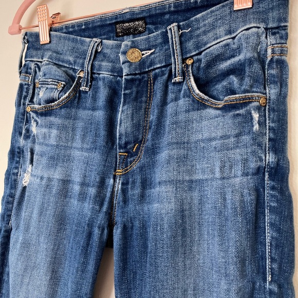Mother Looker Rough It Up Distressed Jeans Size 24 - Picture 6 of 13